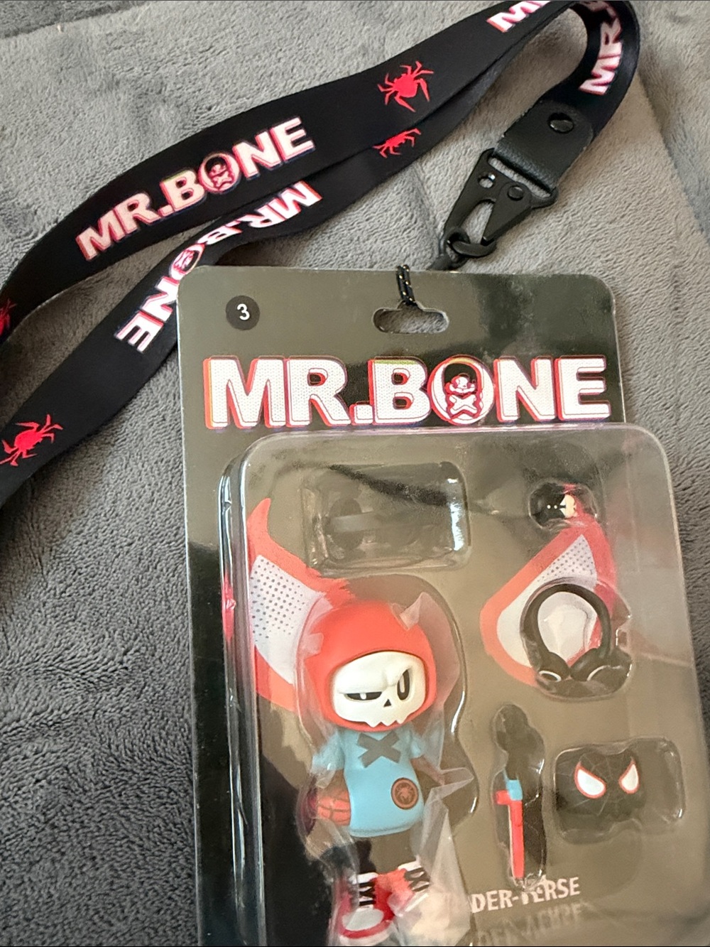 MR. BONE Red & Blue Spider-Verse Figure